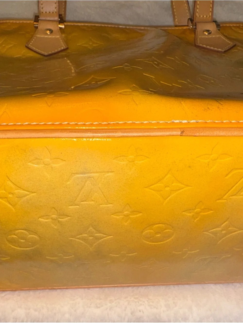 Louis Vuitton Yellow Vernis Bag